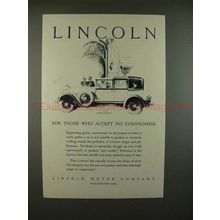 1928 Lincoln Cabriolet Car Ad - Accept No Compromise!!