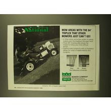 1988 National Mower Company Ad - Other Mowers Just Can't Go