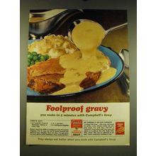 1967 Campbell's Cream of Mushroom Soup Ad - Foolproof gravy