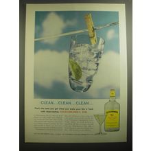 1959 Fleischmann's Gin Ad - Clean.. Clean.. Clean..