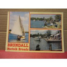 multiview, BRUNDALL, Norfolk Broads. unused postcard by J. Salmon /