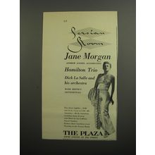 1952 The Plaza Hotel Ad - Persian Room Jane Morgan