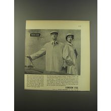 1956 Reeves Fabric Ad - London Fog Coat