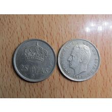 Spain 1983 Juan Carlos 25 Peseta Coin