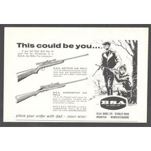 BSA GUNS LTD. Meteor / Airsporter Air Rifle :- Original Vintage 1961 Advert