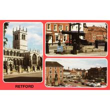 Postcard Retford, Nottinghamshire. Multiview. Unposted