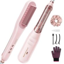 Wavytalk Pro Steam Hair Straightener Brush, Steamline Pro 3 in 1 Straightening B