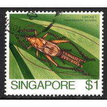 SINGAPORE 1985: INSECTS - $1 CRICKET USED (G20)