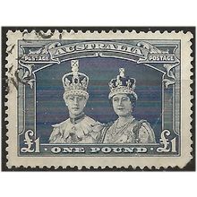 Australia 1938 SG178 £1 Bluish Slate (PCP) else Very Fine Used . ..