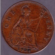 1934 Great Britain 1 Penny Coin