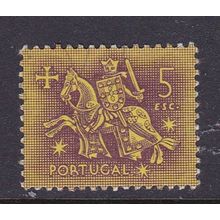 PORTUGAL 1953 5E KNIGHT VALUE USED SG1090 #1