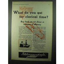 1931 Addressograph Company Ad - Get for Clerical Time