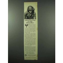 1953 U.S. Defense Bond Ad - Cpl. Jerry Crump U.S. Army