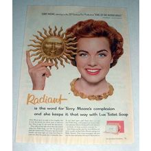 1954 Lux Soap Ad w/ Terry Moore - Radiant Complexion