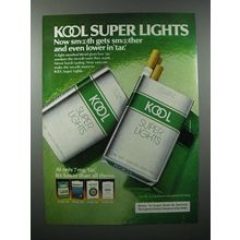 1979 Kool Super Lights Cigarette Ad - Smoother