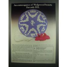 1984 Wedgwood Floral Girl Plate Ad - Extravagance