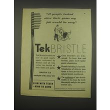 1949 Johnson & Johnson Tek Bristle Toothbrush Ad - If people looked after gums