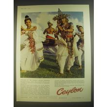 1958 Ceylon Tourism Ad - Welcome to the world's island paradise