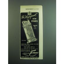 1949 Evans Futura Cigarette Lighter Ad - The Magnificent New Evans