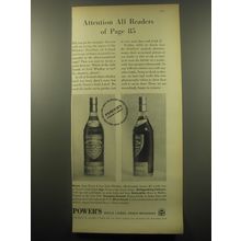 1959 Power's Gold Label Irish Whiskey Ad - Attention all readers