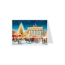 ADV4337 - Sellmer Advent Calendar Postcard - Berlin Christmas Market - 4.5"H ...