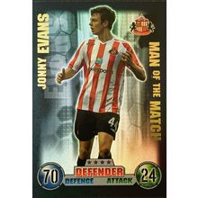MATCH ATTAX EXTRA 2007/08 07/08 Jonny Evans Man Of The Match Sunderland