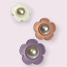 15mm Shank Buttons Flower Pearl Plastic For Cardigans Handmade Knitting