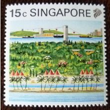 Singapore 1990 Tourism 15c Sentosa Island mint stamp SG625