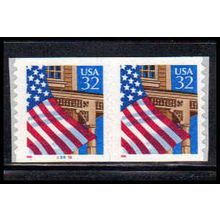 2915Av 32c U.S. Flag Over Porch Very Fine MNH CNP Left 89878 11x10 PA1748
