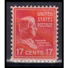 822 17c Andrew Johnson Fine MNH B0943