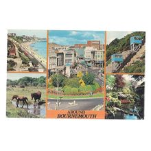 BOURNEMOUTH, DORSET, multiview used vintage postcard 1982 postmark =