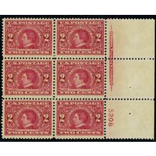 370, Mint FVF NH 2¢ Plate Block of Six Stamps - Stuart Katz