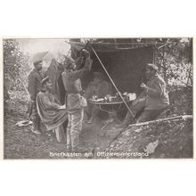 German WW1 Army Briefkasten Breakfast Officers Dugout Sent By Soldier Postcard