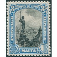Malta 1926 3s black & blue SG170 unused