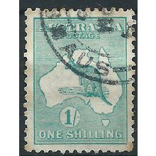 Australia 1913 SG11 1/- Emerald Fine Used . . ..