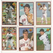 1989 Bowman Boston Red Sox team set 18 cards- Clemens, Boggs, Rice