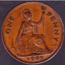 1944 Great Britain 1 Penny Coin