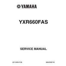 YAMAHA YXR660FAS SERVICE MANUAL 2004 ALL TERRAIN VEHICLE 421 PAGES IN ENGLISH