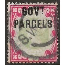 1900 O72 1/- Green & Carmine Government Parcels Official Fine Used ...