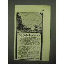 1925 Canada Steamship Lines Ad - Trip to Yesterday