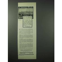 1923 Switzerland Tourism Ad - Swiss Federal Railroads