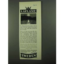 1931 Swedish State Railways Ad - NICE!