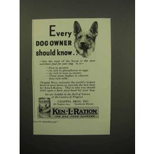 1933 Ken-L-Ration Dog Food Ad - Every Owner