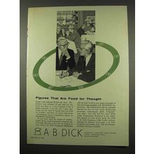 1956 A.B. Dick Duplicating Machine Ad - Figures