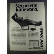 1980 Pan Am Clipper Class Ad - Sleeperette to the World