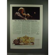 1986 Rolex Day-Date Chronometer Watch Ad - Sir Yehudi Menuhin!