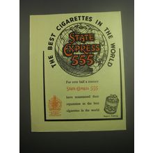1948 State Express 555 Cigarettes Ad - The best Cigarettes in the world