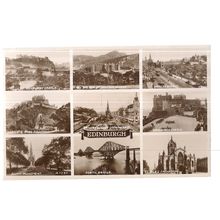 EDINBURGH, Scotland unused vintage postcard multiview by Valentine 1950s #