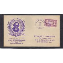 Event Patrick Henry 100th 776 3c Texas (Cachet-Stamped/A) CV00850
