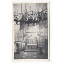 Chair of Investiture Thistle Chapel Edinburgh Cathedral Postcard Inglis